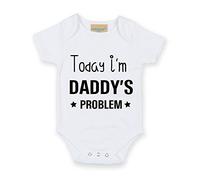 aujourd'hui je suis Daddy problème de Blanc à manches courtes Body bébé petite-fille petit-fils Grandchild bleu bleu 3-6 mois