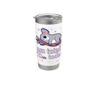 Aujourd'hui, je suis totalement KO koala design Gobelet isotherme en acier inoxydable double paroi