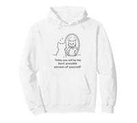 Aujourd'hui, Vous serez Votre Meilleur Vous-même : Motif Chat motivant Sweat à Capuche