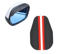 AUJSHDH 2 Pièces Rétroviseur Pare-Pluie de Voiture, pour Opel Crossland/Crossland X 2017-2022 2023 Fibre Carbone Rétroviseur Latéral Pluie Sourcil avec Film Antipluie,A