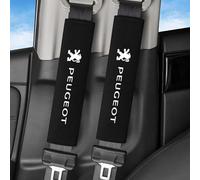 AUJSHDH 2 Pieces Voiture Protege Ceinture de Securit Coussin, pour Peugeot 107 108 206 207 207 CC 208 307 307 CC 308 308 CC 406 407 Cuir PU Amovible Confortable Epaulieres De Ceinture Securite