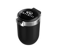 AUJSHDH Cendrier Voiture, pour Infiniti Q50 Q70 Q60 QX50 QX70 QX80 FX G M EX Cendrier sans fumée en Acier Inoxydable avec lumière LED pour Maison, Bureau, Camping en Plein air,C