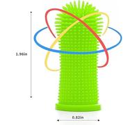 Aujzoo Lot de 6 brosses à dents pour chien et chat - Brosse à dents en silicone à 360°