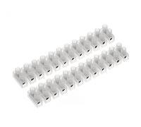 AUKENIEN 10A Barrette Connexion Bornier Electrique 10 Ampère Bloc de Jonction Électriques Blocs 12 Bornes a Vis Double Rangée Borne de Raccordement Rapide Blanc
