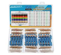 AUKENIEN 3W Résistance Electronique 30 Valeurs 150pcs Kit de Film Métallique Resistance 1 to 1M Ohm Assortiment Resistances Electronique RoHS Compliant with ± 1% Tolerance