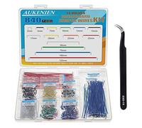 AUKENIEN Jumper Wire Breadboard Kit 14 Valeurs 840 Pièces 2-125 MM U Shape Cable Prototypage Jumper Câble Bread Board Fil Pour Arduino Avec Brucelle