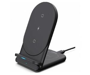 Aukey Aircore Support de Charge sans Fil 2 en 1 - Noir