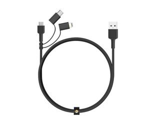 Aukey Cable Other 3-in-1 Mfi 1.2m Braided Nylon Black Cb-bal5