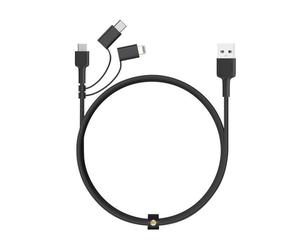 Aukey Cable Other 3-in-1 Mfi 1.2m Braided Nylon Black Cb-bal5