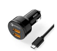 AUKEY Chargeur de voiture 36W noir 2-Port USB-type A CC-T8
