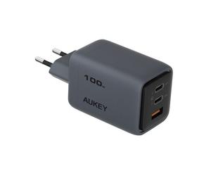 Aukey - Chargeur Mural Comet Mini 30w Gan Pd 3-Port Gris