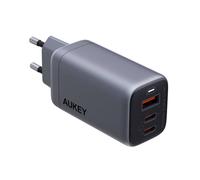 Aukey Chargeur mural PD 67W à 3 ports avec GaN Power Tech, gris