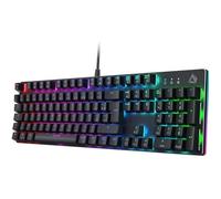 AUKEY Clavier Gaming R&eacute tro-&eacute clair&eacute RVB et Blue Switch Bruyant, Clavier M&eacute canique RGB 100% Anti-ghosting