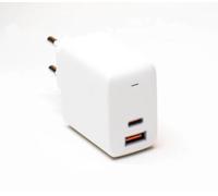 AUKEY PA-B3 GaN Omnia Mix chargeur mural 65W 2xUSB (1xUSB-C & 1xUSB-A) blanc