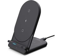 Aukey - Support de charge sans fil 2 en 1 LC-A2-BK Aircore Series Noir