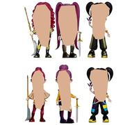 Auklet®K-P0p Chasseurs de Démons Figurines de Collection 6 pièces - 7,9-10,4 cm PVC Anime Actionfigures Rumi/Mira/Zoey, Merch Modèle pour Décoration, Collection & Cadeau pour Fans Enfants Adultes (A)