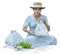 Aukojoy Couverture de pique-nique pliable et imperméable avec poignée de transport épaisse rembourrée multifonction pour plage, camping, voyage, peut être utilisée comme un sac fourre-tout, articles