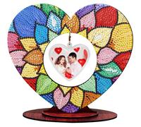 Aukojoy Impression à plat 2D DIY Impression sur bois Peinture diamant Décoration de table Décoration de table Art diamant Ornements de bureau pour adultes, accessoires de maison et de bureau