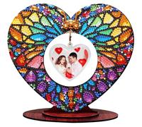 Aukojoy Impression à plat 2D DIY Impression sur bois Peinture diamant Décoration de table Décoration de table Art diamant Ornements de bureau pour adultes, accessoires de maison et de bureau