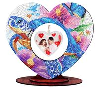 Aukojoy Impression à plat 2D DIY Impression sur bois Peinture diamant Décoration de table Décoration de table Art diamant Ornements de bureau pour adultes, accessoires de maison et de bureau