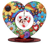 Aukojoy Impression à plat 2D DIY Impression sur bois Peinture diamant Décoration de table Décoration de table Art diamant Ornements de bureau pour adultes, accessoires de maison et de bureau