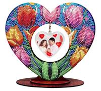 Aukojoy Impression à plat 2D DIY Impression sur bois Peinture diamant Décoration de table Décoration de table Art diamant Ornements de bureau pour adultes, accessoires de maison et de bureau