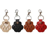 Aukojoy Lot de 4 porte-clés pour animal de compagnie, collectionneur de poils de chien, pendentif souvenir pour poils de chat et de chien, pendentif de collecte de poils d'animaux de compagnie