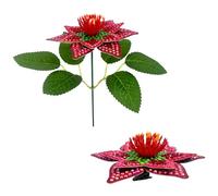 Aukojoy Lot de 8 fleurs artificielles 3D à faire soi-même - Décoration de table - Kit de peinture diamant - Pour la maison et le bureau
