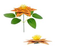 Aukojoy Lot de 8 fleurs artificielles 3D à faire soi-même - Décoration de table - Kit de peinture diamant - Pour la maison et le bureau