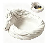 Aukojoy Plateau Catchall élégant en forme de tête de cheval - Porte-clés - Plateau d'entrée de table - Cadeau pour les amateurs de chevaux