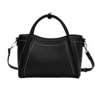 Aukojoy Sac à main, sac à main, couleur unie, décontracté, grand sac de transport décontracté, sacs à main pour filles et femmes, cadeaux d'anniversaire, Noir , 12.99x5.12x8.27Zoll