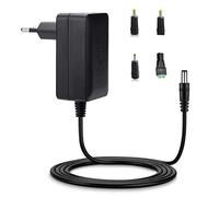 Aukru 12V 2A 24W Adaptateur d'alimentation Chargeur Secteur avec 4 Connecteurs pour Ordinateur Portable, imprimante, numériseur, Routeur,télécopieurs, TFT, écran LCD, etc