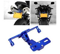 Aukson Éliminateur de Garde-Boue de Moto rangé de Queue, Support de Plaque d'immatriculation de Moto Universel pour Moto avec lumière LED réglable(Bleu)
