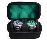 AUKURA Boîte de rangement rigide à 2 compartiments pour montres pour homme