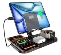 Aukvite Station de Charge pour Apple, 4 en 1 Chargeur sans Fil pour iPhone Station de Charge pour iPhone 14 Pro Max/13/12, Chargeur de Montre pour Apple Watch 8/7/6/SE, Air Pod Pro 3/2, i Pad Charger