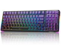 AULA Clavier mécanique à 99 touches, clavier personnalisé remplaçable à chaud, commutateurs linéaires pré-lubrifiés avec structure de joint, clavier de jeu rétroéclairé RVB pour PC/Xbox/PS5