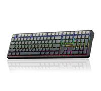 AULA Clavier mécanique sans fil F108, clavier de jeu pleine taille avec pavé numérique, touches PBT imprimées sur le côté, commutateurs pré-lubrifiés, rétroéclairage RVB, claviers d'ordinateur à son
