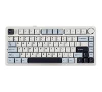 Aula F75 75% - 3 modes (filaire, 2.4G, BT) - clavier mécanique commutable - Axe Moissonneuse - molette RGB - Bleu Glacier