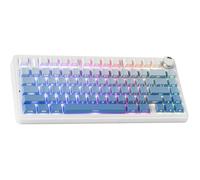 Aula F75 75% - 3 modes (filaire, 2.4G, BT) - clavier mécanique commutable - Axe Moissonneuse - molette RGB - Bleu Nuage