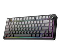Aula F75 75% - 3 modes (filaire, 2.4G, BT) - clavier mécanique commutable - Axe Moissonneuse - molette RGB - Noir Écueil