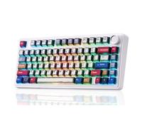 Aula F75 Clavier mécanique sans fil, clavier crémeux avec rétroéclairage RVB remplaçable à chaud, 81 touches, 75 %, Bluetooth/2,4 GHz/Type-C, son crémeux - Commutateurs de faucheuse