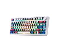 Aula F75 Clavier mécanique sans fil, clavier crémeux avec rétroéclairage RVB remplaçable à chaud, 81 touches, 75 %, Bluetooth/2,4 GHz/Type-C, son crémeux - Commutateurs de faucheuse