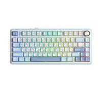 Aulacn Clavier mécanique F75 – 2.4G, Bluetooth, filaire, RVB, 75%, profil OEM – Cedar Green