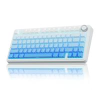 Aula F75 Pro Clavier mécanique sans fil, 75 % joint clavier personnalisé interchangeable à chaud, rétroéclairage RVB, interrupteurs linéaires prélubes, touches PBT imprimées latérales, clavier