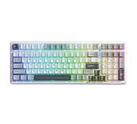 Aula F99 3 Modi RGB Hot Swap Mécanique Linear GrayWood V3 Switch Wireless Macro Clavier Gris