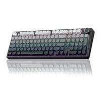 AULA F99 Pro Clavier mécanique sans fil avec bouton, structure d'étanchéité, trois modes BT5.0/USB-C/2,4 GHz, son crémeux, touches PBT rétroéclairées RVB, claviers de jeu sur ordinateur