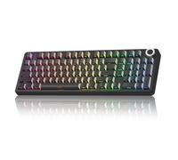 AULA F99 Pro Clavier mécanique sans fil version silencieuse, BT5.0/2,4 GHz/USB-C, clavier personnalisé remplaçable à chaud, structure de joint, commutateurs linéaires pré-lubrifiés rétroéclairés RVB
