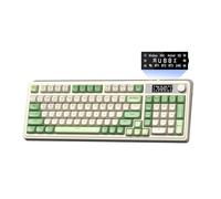 AULA S99 Pro Clavier à membrane sans fil, écran d'affichage et bouton multimédia, trois modes Bluetooth/2.4G/USB-C RVB clavier de jeu crémeux avec pavé numérique, clavier d'ordinateur personnalisé