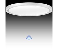 Aulaiyi Lampe mit Bewegungsmelder innen, Deckenlampe led Deckenleuchte mit Bewegungsmelder Radar sensor, Ultraflach Leuchte für Flur Treppe Küche Balkon Abstellraum, 4000K Neutralweiß, φ30CM