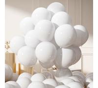 AULE Ballons Blancs Latex: Lot de 50 Ballons 12 Pouces Blancs Ballon Gonflable à Hélium pour Décoration de Mariage Anniversaire et Saint-Valentin